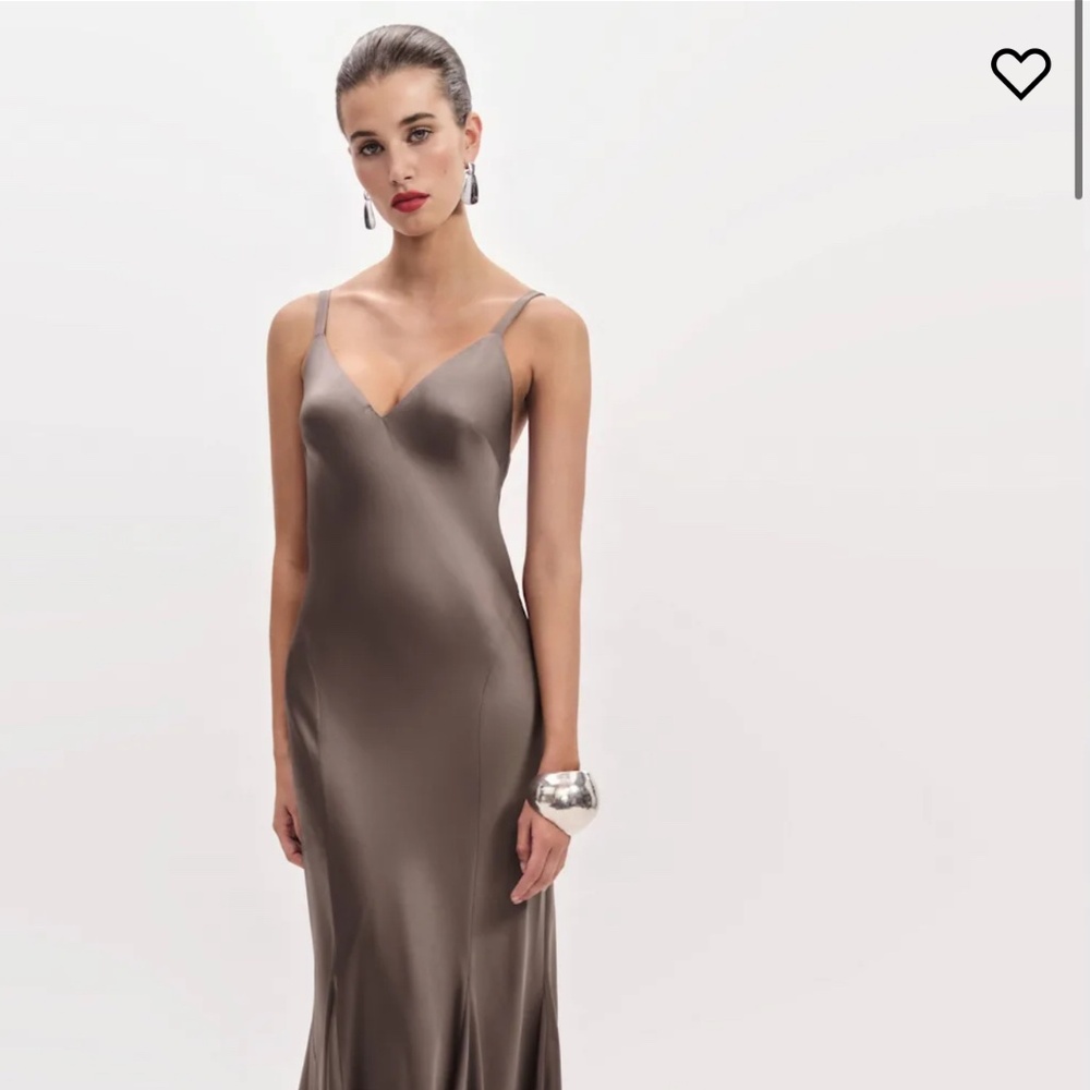 Reformation Tyler Satin Dress in Magnetic